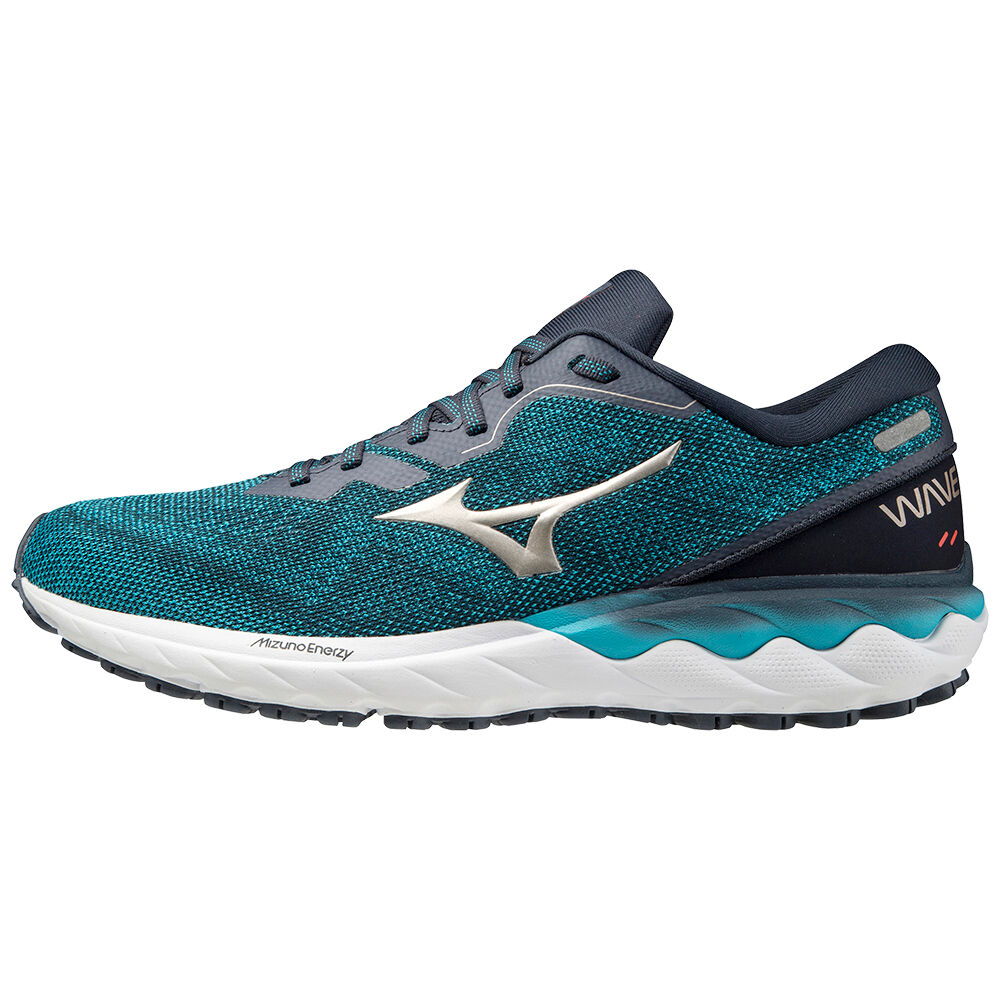 Mens Mizuno Wave Skyrise 2 Running Shoes Turquoise/Platinum Philippines (MEYICU937)